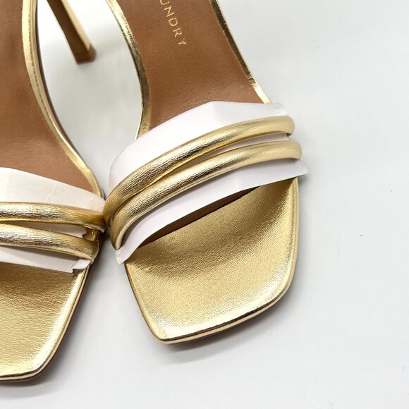 Chinese Laundry Womens Size 9.5 Jasmine Metallic Gold Heels Dress Sandals Shoes - Picture 5 of 16